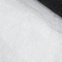Rundt Bølgete Teppe - Aranga Super Soft Fur (hvit)