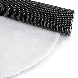 Rundt Bølgete Teppe - Aranga Super Soft Fur (hvit)