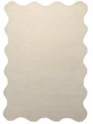 Bølget ullteppe - Diu Hand Tufted Wool Premium (krem)