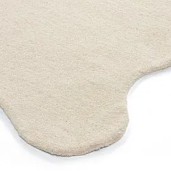 Bølget ullteppe - Diu Hand Tufted Wool Premium (krem)