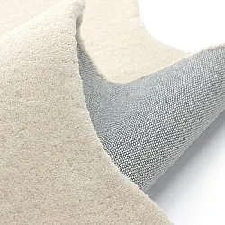 Bølget ullteppe - Diu Hand Tufted Wool Premium (krem)