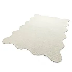 Bølget ullteppe - Diu Hand Tufted Wool Premium (hvit)