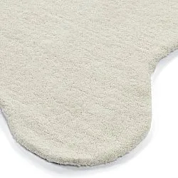 Bølget ullteppe - Diu Hand Tufted Wool Premium (hvit)