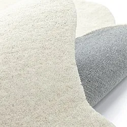 Bølget ullteppe - Diu Hand Tufted Wool Premium (hvit)