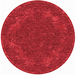 Rundt teppe - Valenza (rød)