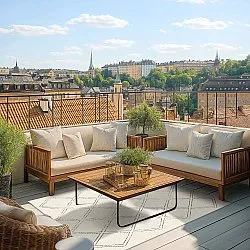 Innendørs/Utendørs tepper - Brussels Diamond (hvit)