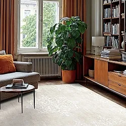 Wilton-teppe - Santi (beige/hvit)