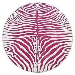 Rundt teppe - Zebra (rosa)