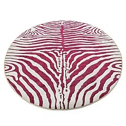 Rundt teppe - Zebra (rosa)