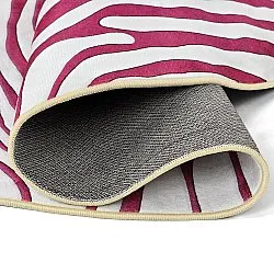 Rundt teppe - Zebra (rosa)