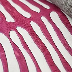Rundt teppe - Zebra (rosa)