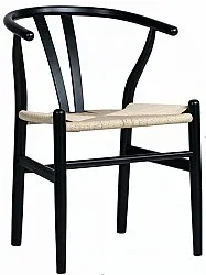 Stol - Alta (svart/beige) - 2 stk