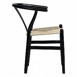 Stol - Alta (svart/beige) - 2 stk