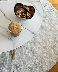 Runde tepper - Cosy (hvit)