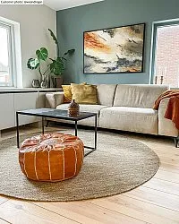 Runde tepper - Dhurry (beige)