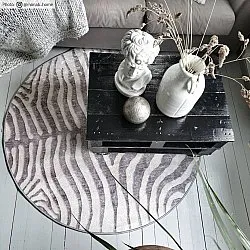 Rundt teppe - Zebra