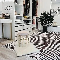 Wilton-teppe - Zebra (svart/hvit)