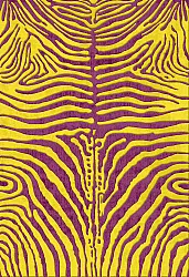 Wilton-teppe - Zebra (gul/lilla)
