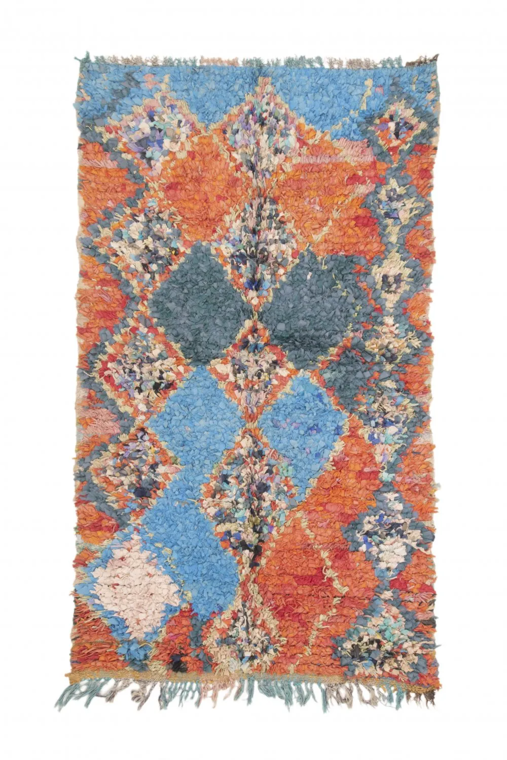 Marokkansk Boucherouite-teppe 195 x 115 cm