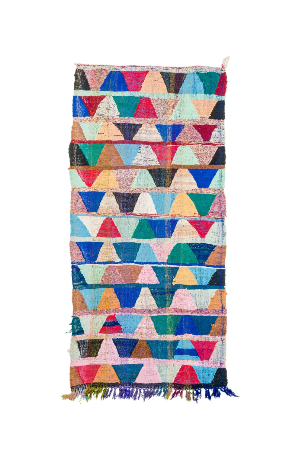 Marokkansk Boucherouite-teppe 140 x 290 cm