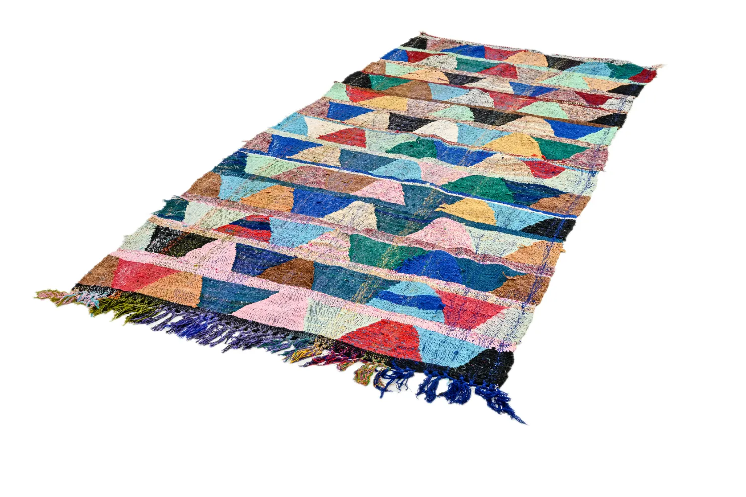 Marokkansk Boucherouite-teppe 140 x 290 cm