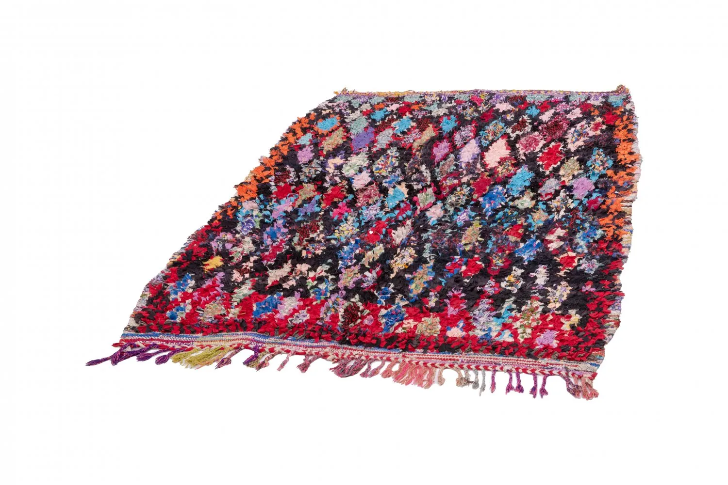 Marokkansk Boucherouite-teppe 185 x 125 cm
