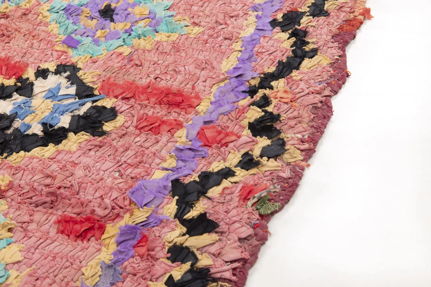 Marokkansk Boucherouite-teppe 240 x 105 cm