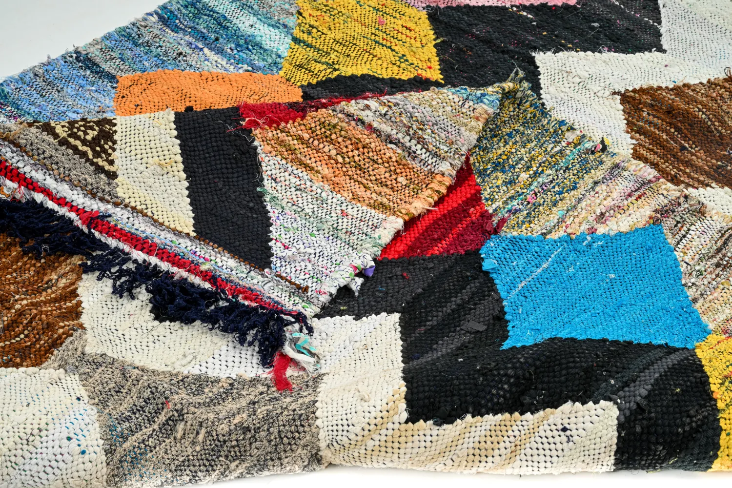 Marokkansk Boucherouite-teppe 140 x 270 cm