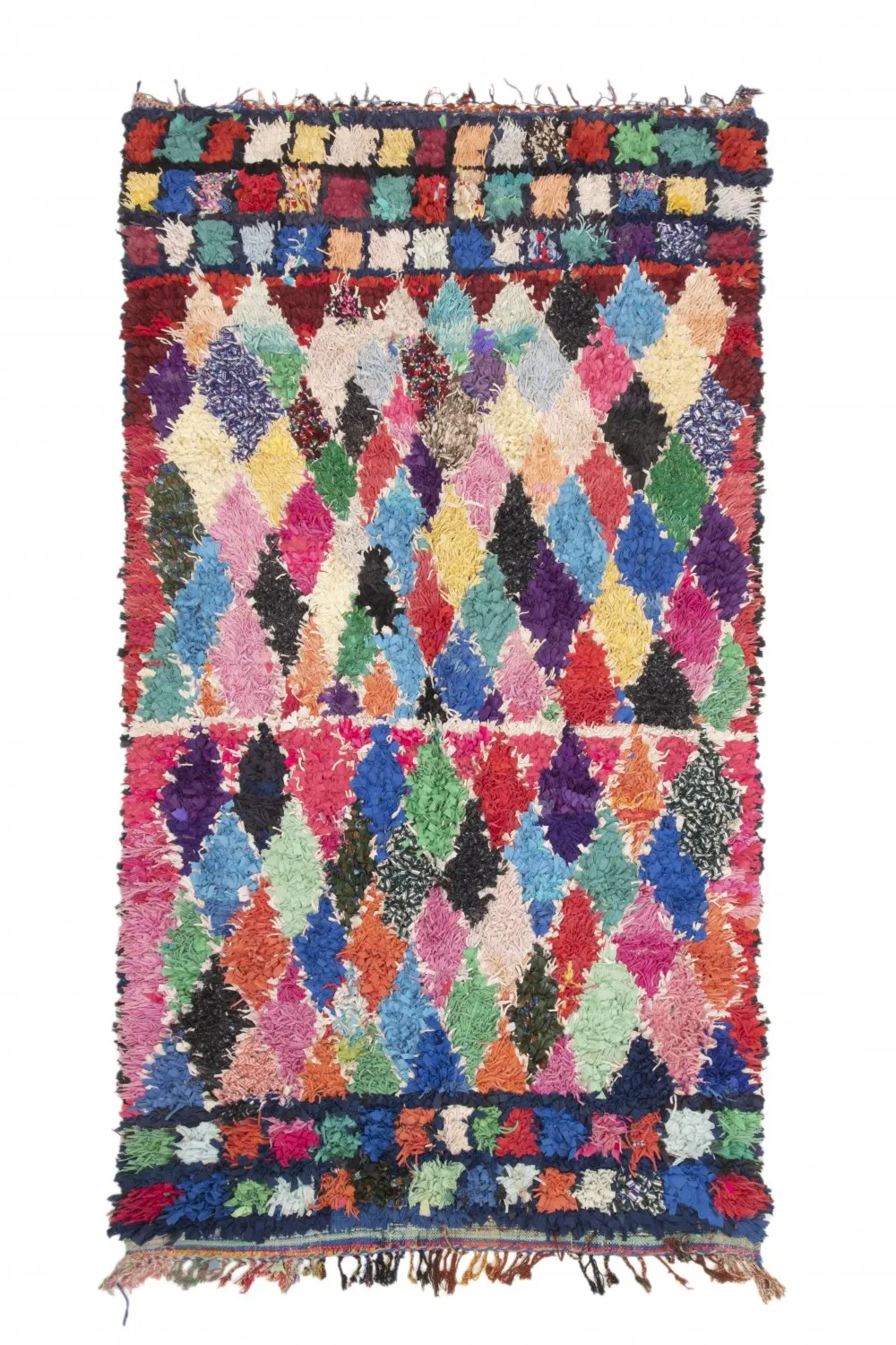 Marokkansk Boucherouite-teppe 250 x 140 cm