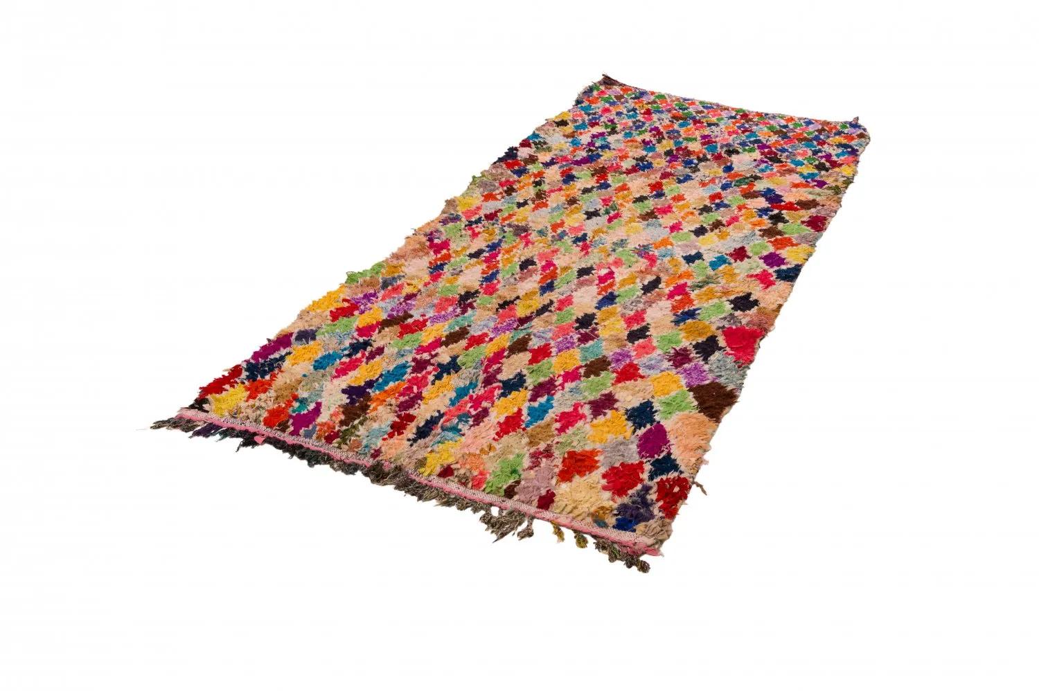 Marokkansk Boucherouite-teppe 120 x 335 cm