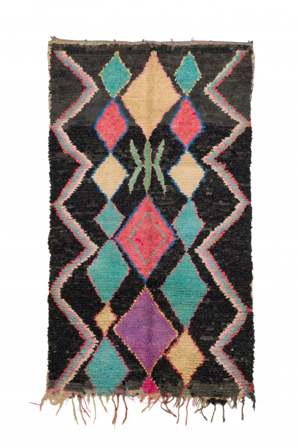 Marokkansk Boucherouite-teppe 235 x 135 cm