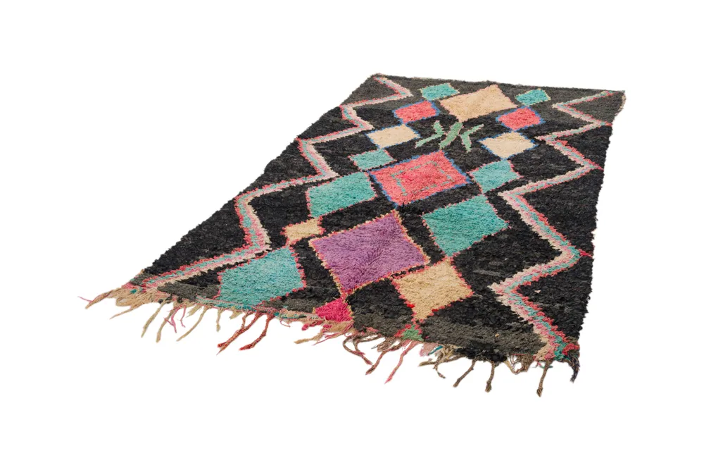 Marokkansk Boucherouite-teppe 235 x 135 cm