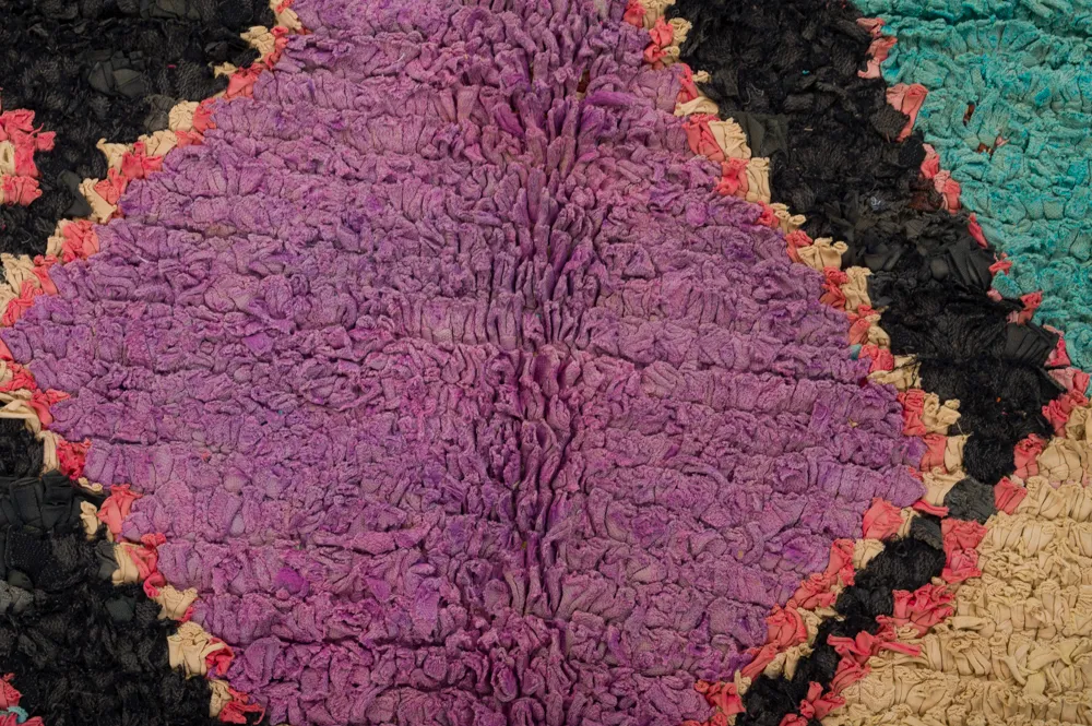 Marokkansk Boucherouite-teppe 235 x 135 cm