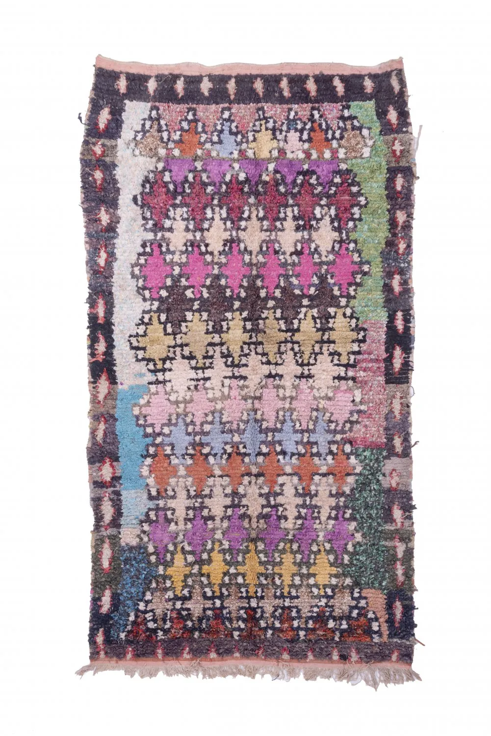 Marokkansk Boucherouite-teppe 270 x 145 cm