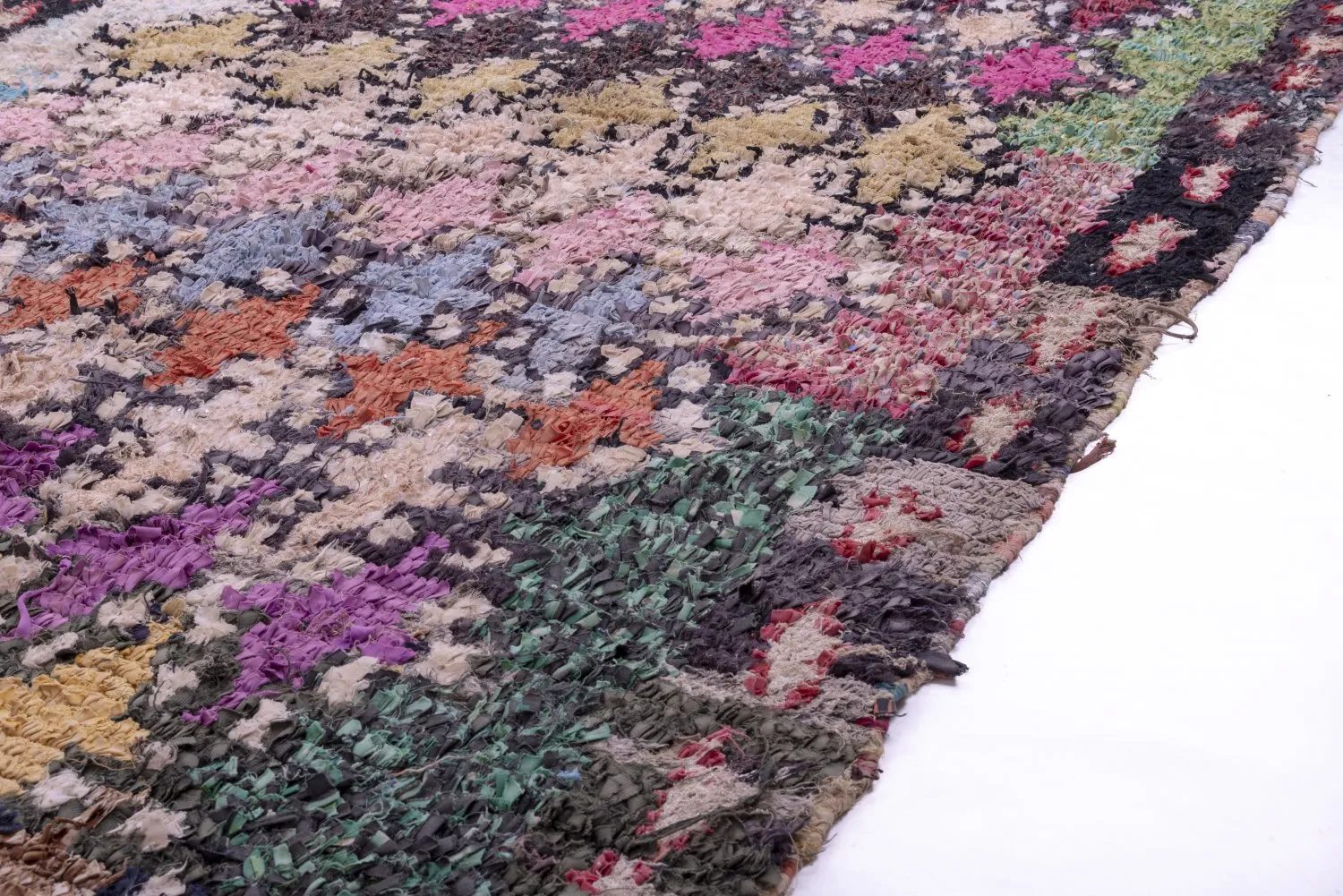 Marokkansk Boucherouite-teppe 270 x 145 cm