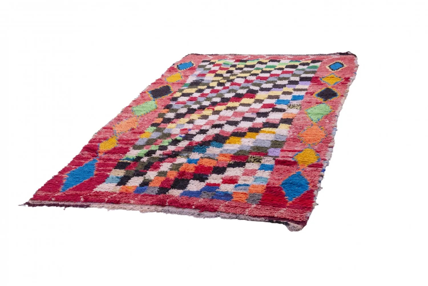 Marokkansk Boucherouite-teppe 240 x 140 cm
