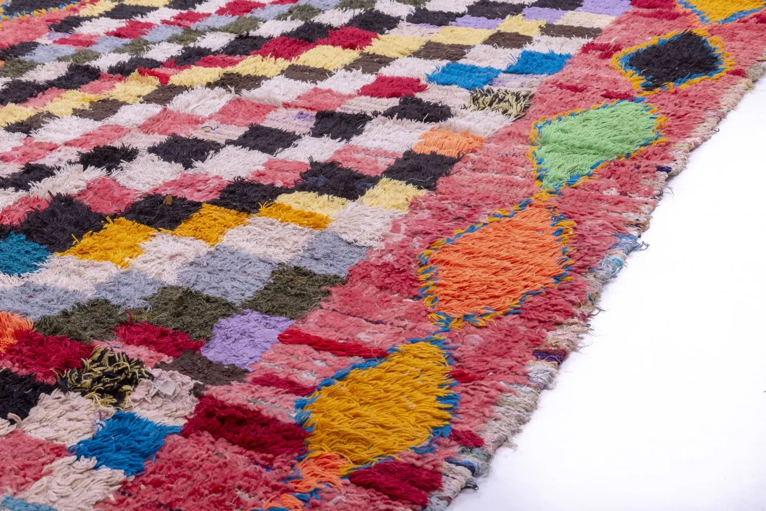Marokkansk Boucherouite-teppe 240 x 140 cm