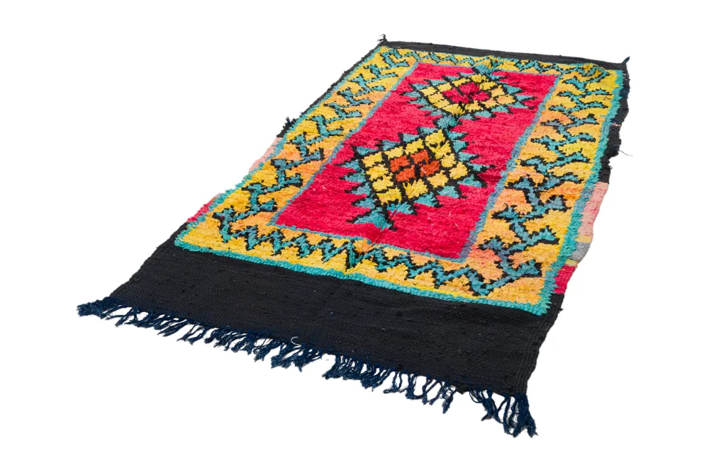 Marokkansk Boucherouite-teppe 260 x 135 cm