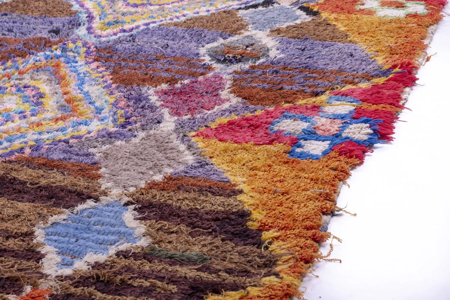 Marokkansk Boucherouite-teppe 285 x 145 cm