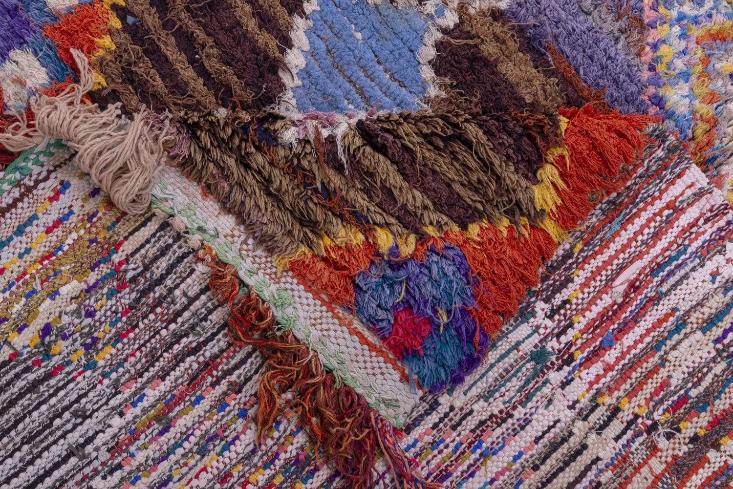Marokkansk Boucherouite-teppe 285 x 145 cm