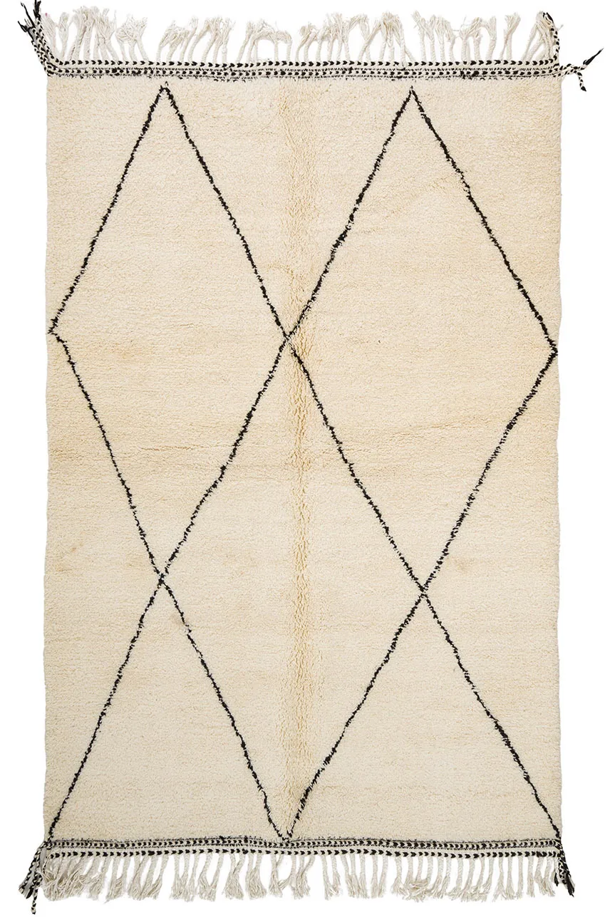 Kelim-teppe Marokkansk Beni Ourain 165 x 260 cm