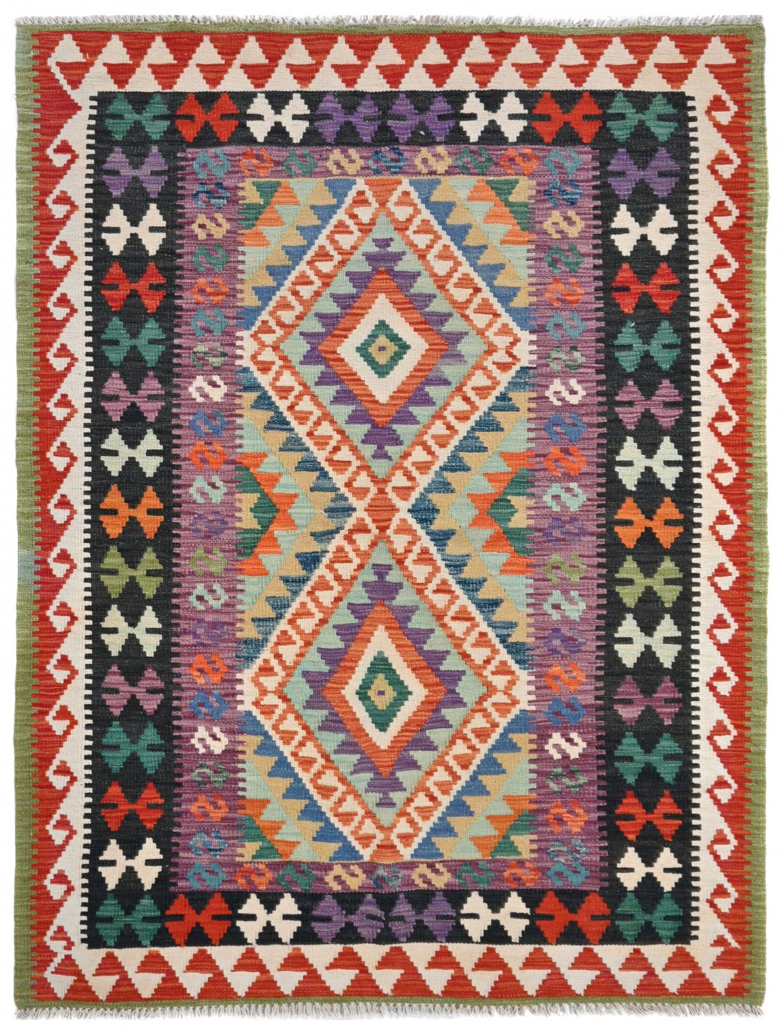 Kelim-teppe Afghansk 186 x 125 cm