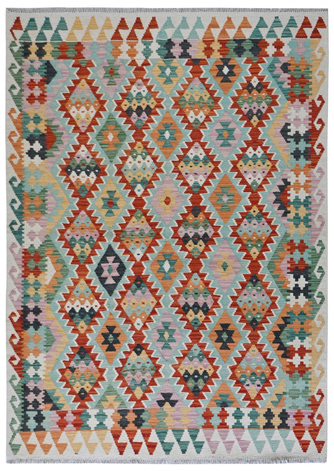Kelim-teppe Afghansk 196 x 153 cm