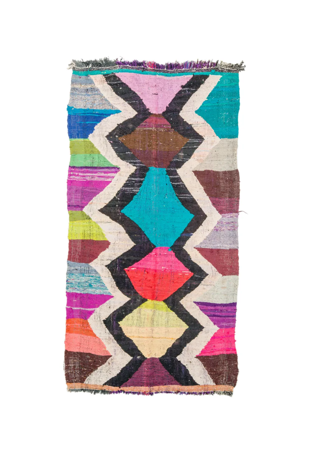 Marokkansk Boucherouite-teppe 135 x 245 cm