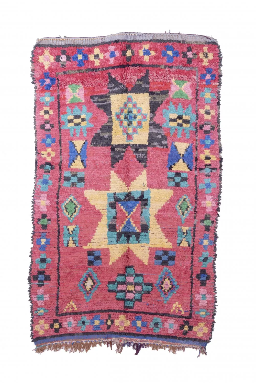 Marokkansk Boucherouite-teppe 225 x 135 cm