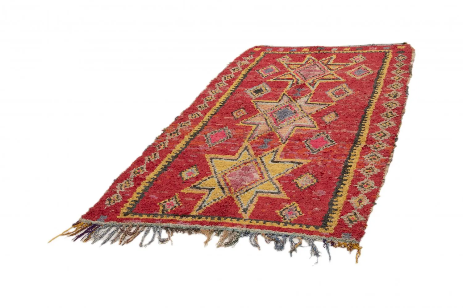 Marokkansk Boucherouite-teppe 250 x 145 cm
