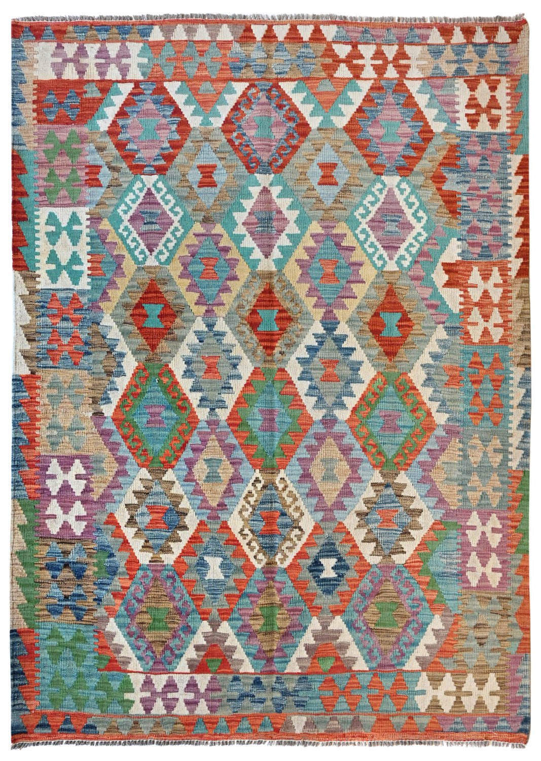 Kelim-teppe Afghansk 204 x 159 cm