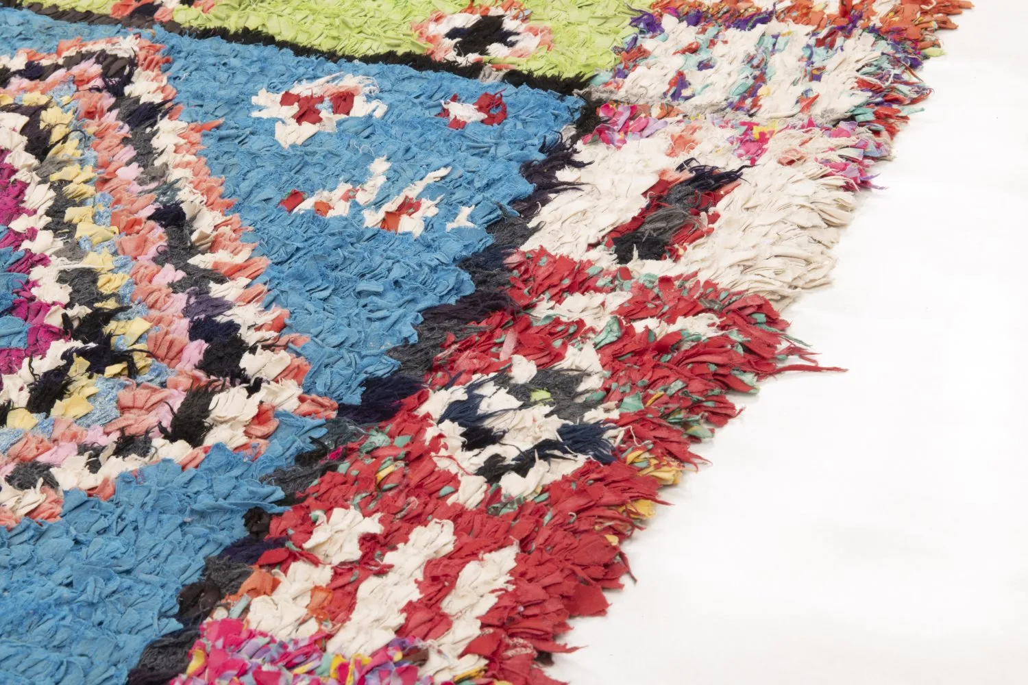 Marokkansk Boucherouite-teppe 205 x 100 cm
