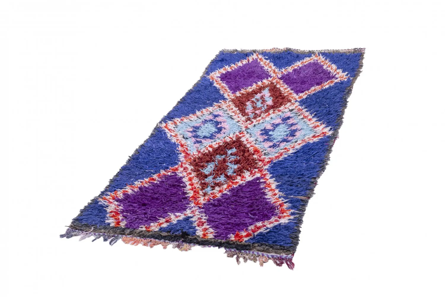 Marokkansk Boucherouite-teppe 235 x 90 cm