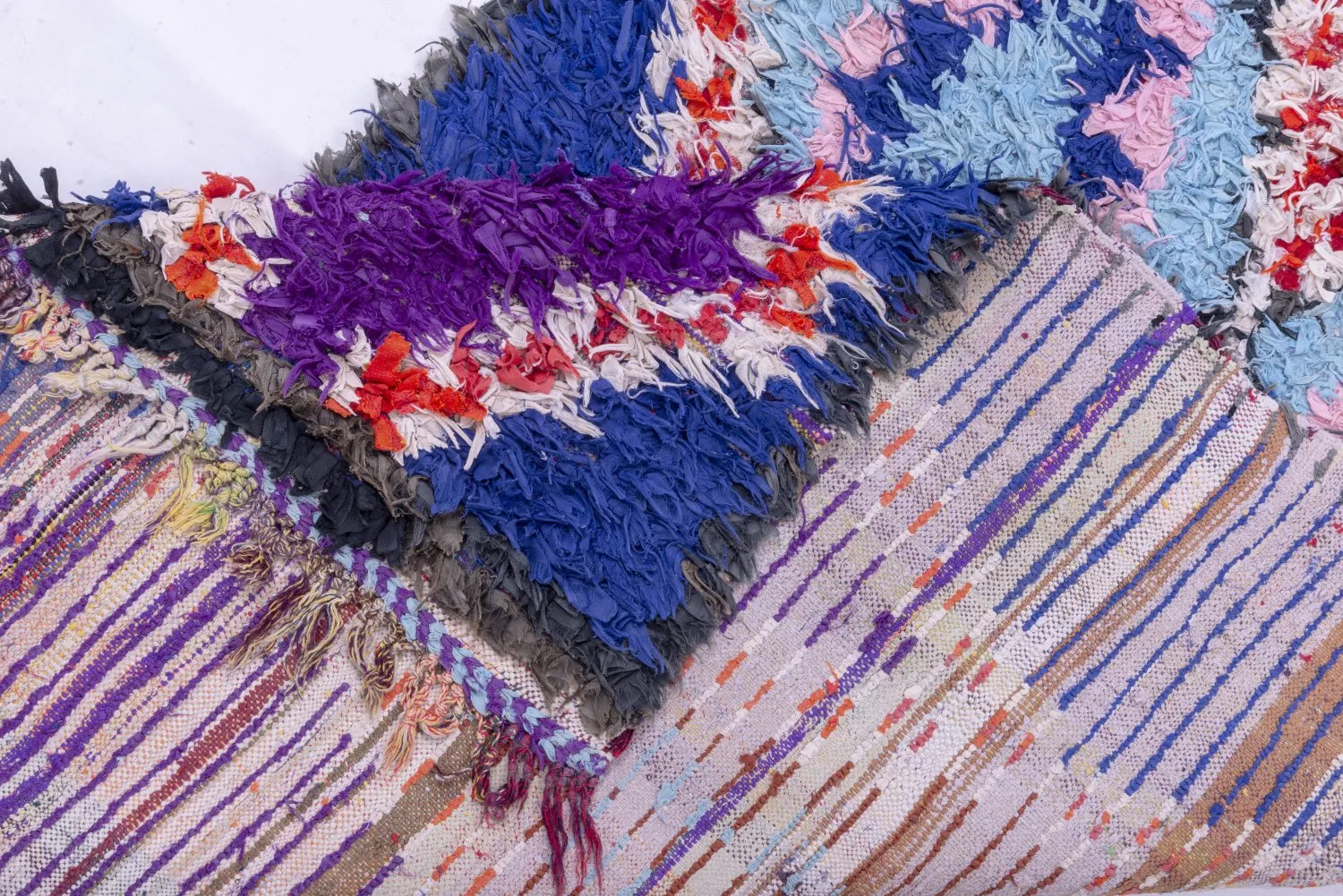 Marokkansk Boucherouite-teppe 235 x 90 cm